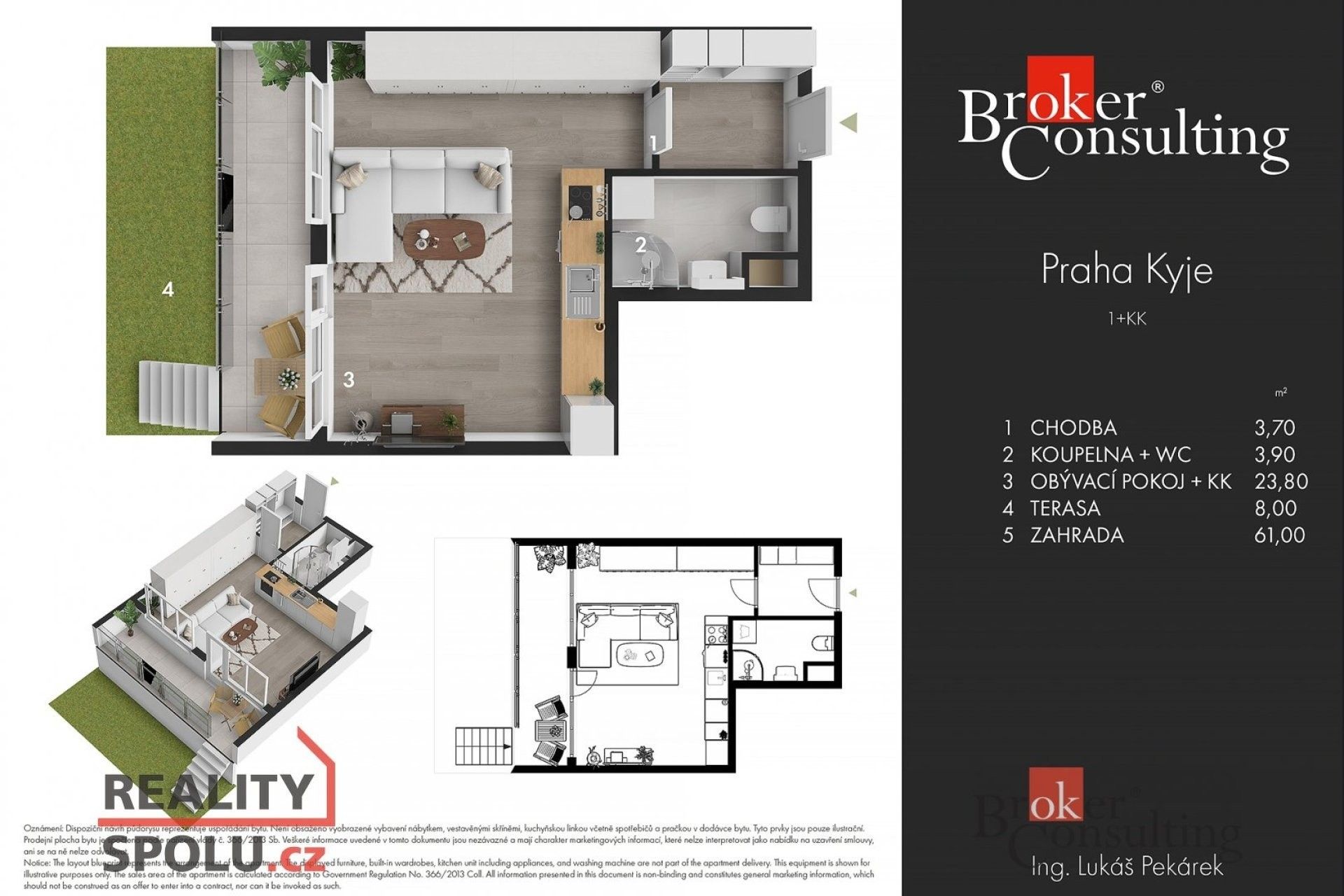 1+kk, Davidovičova, Praha, 31 m² - 2