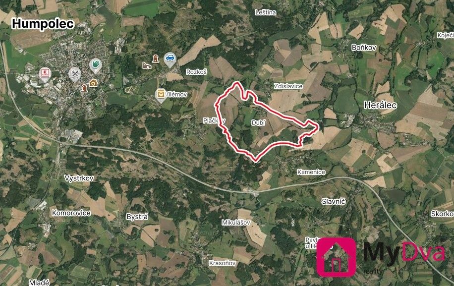 Prodej pozemek - Dubí, Herálec, 93 m²