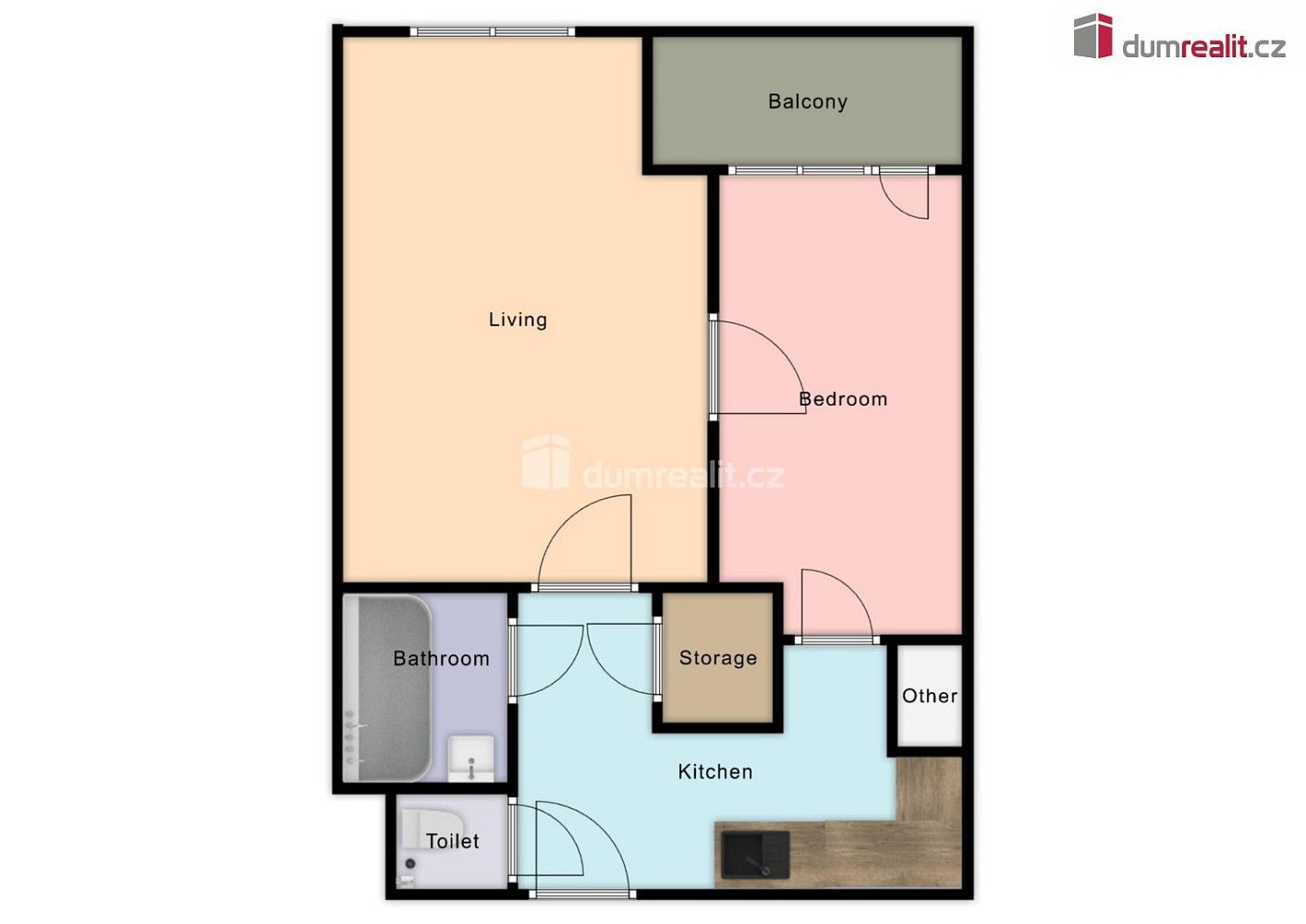 2+1, V jezírkách, Praha 4 - Chodov, 42 m² - 2
