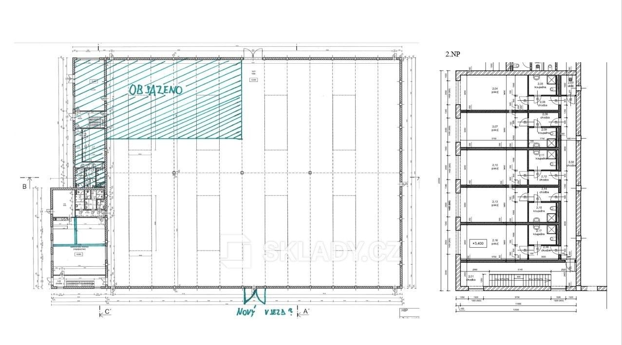 Sklady, Mohelnice, 2 m²