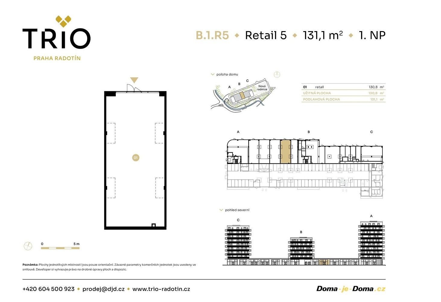 Obchodní prostory, náměstí Osvoboditelů, Praha 5 - Radotín, 131 m² - 2
