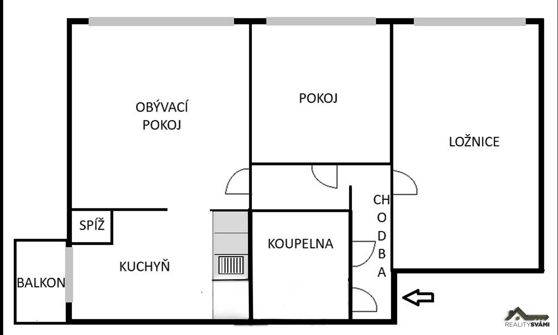 Prodej byt 3+1 - Výškovická, Ostrava, 59 m²