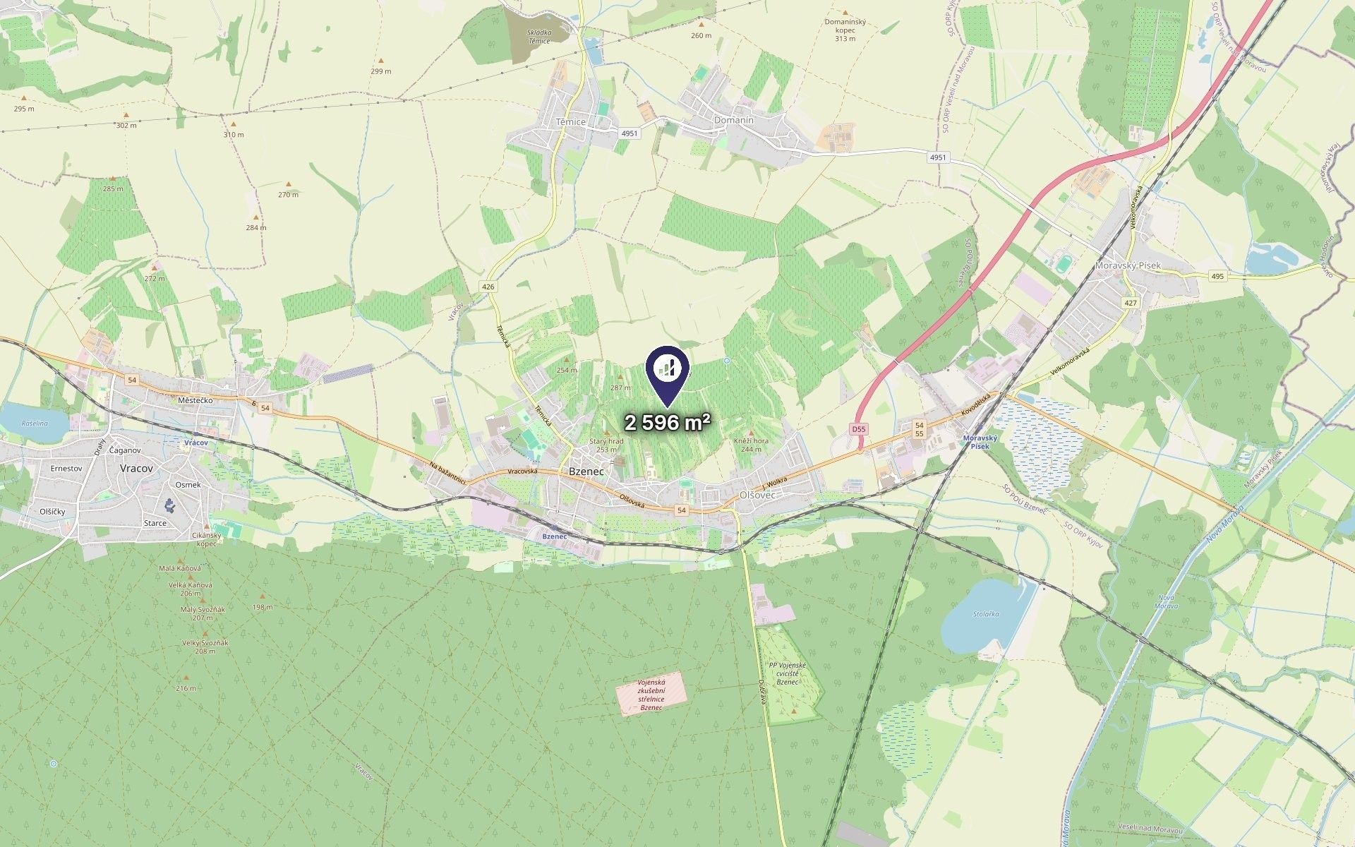 Pozemek · 2 596 m² · Bzenec - 3
