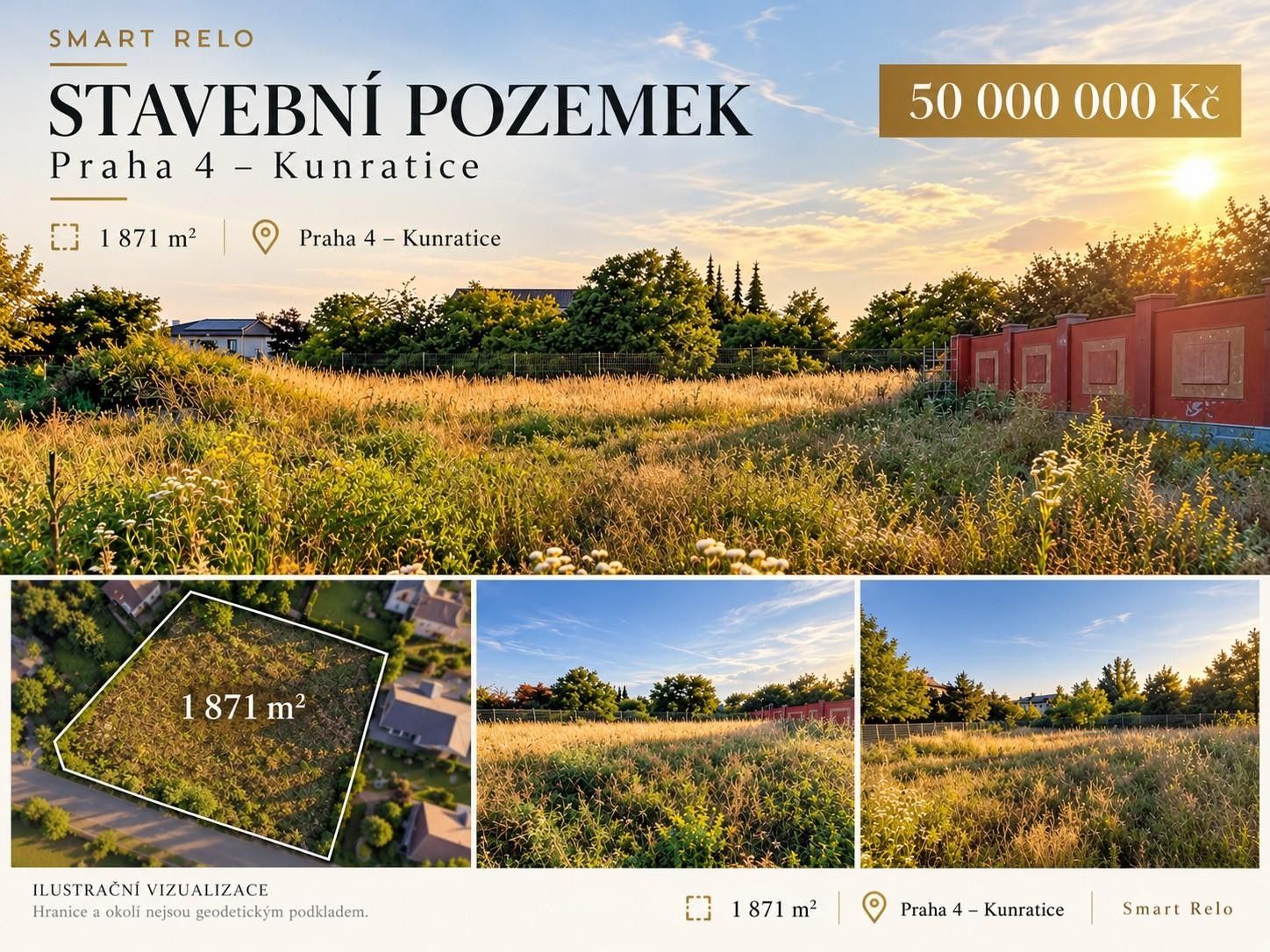 Pozemky pro bydlení, Na jahodách, Praha, 1 871 m² - 1