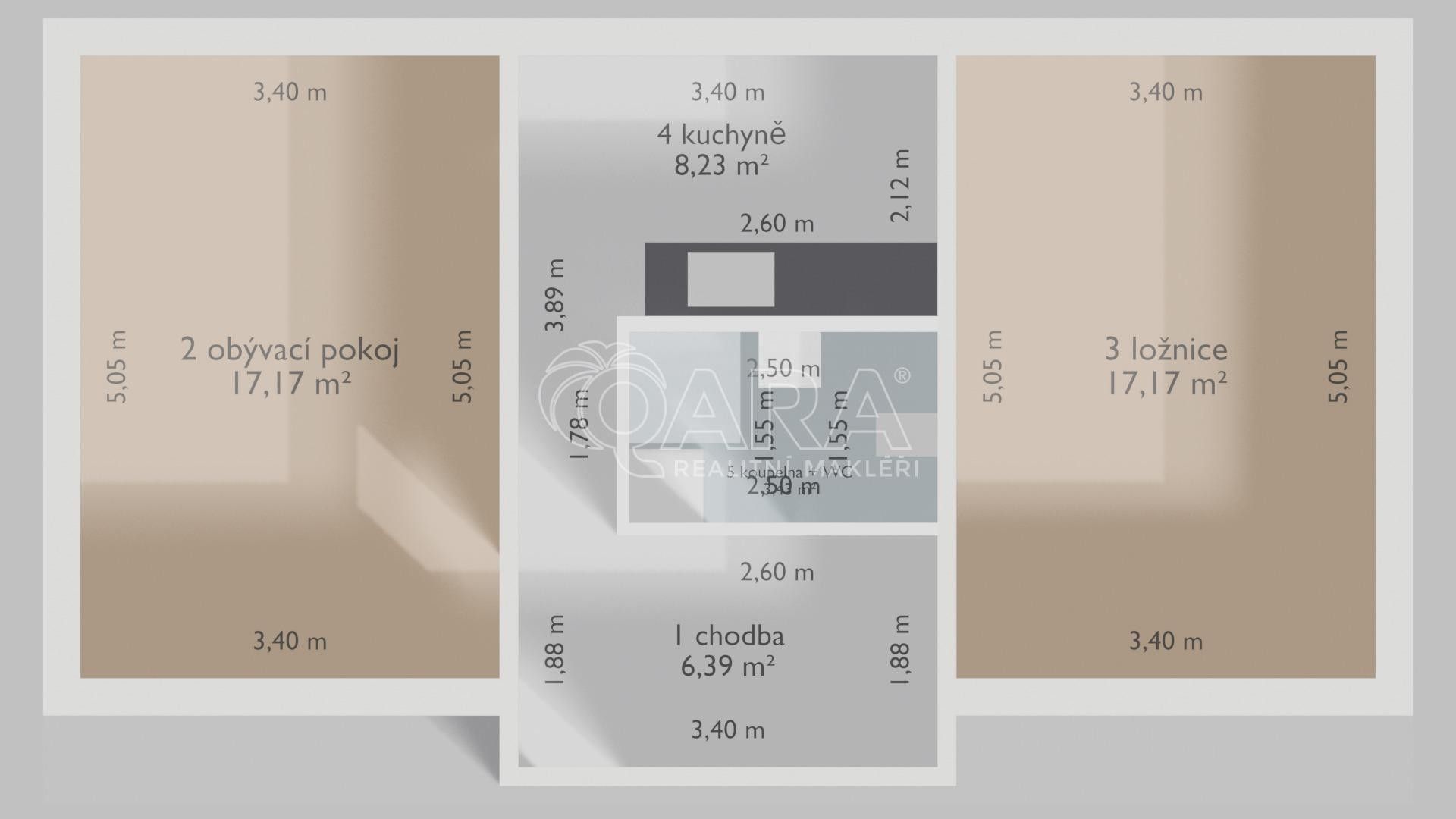 2+1, Na Robinsonce, Ostrava Poruba, 52 m² - 2