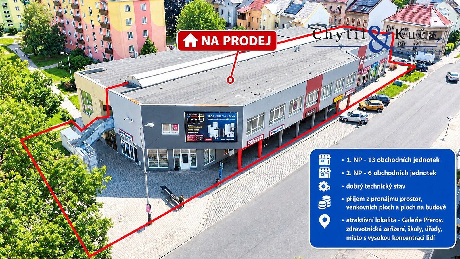Obchodní prostory, Čechova, Přerov - Přerov I-Město, 1 200 m² - 2