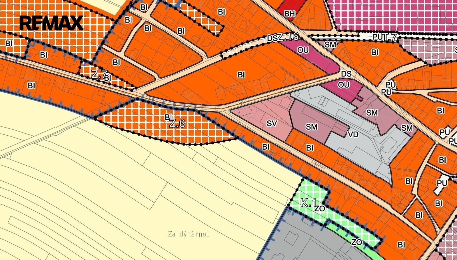 Pozemky pro bydlení, Tylova  , Chrast, 8 513 m² - 2