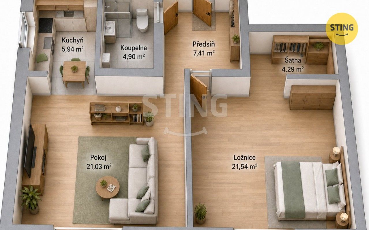 2+kk, Temenická, Šumperk, 65 m² - 2