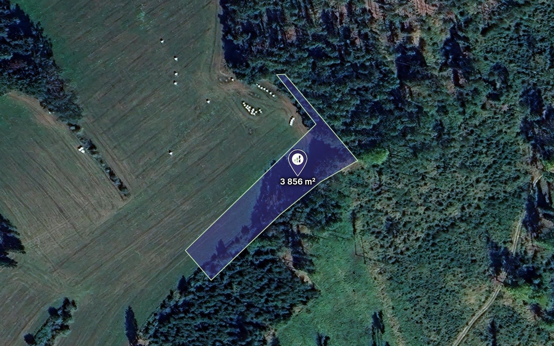 Louky, Pravonín, 3 856 m² - 1