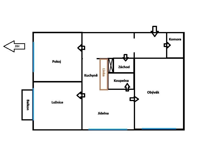 3+1, Přesličková, Praha - Záběhlice, 72 m² - 2