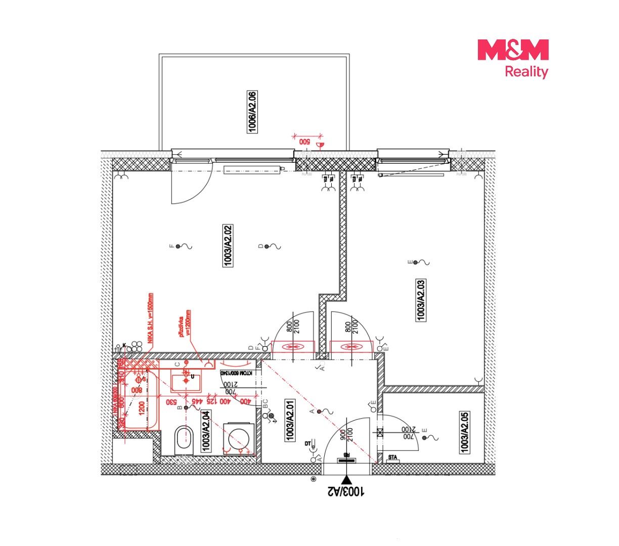 Byt 2+kk · 39 m² · Prosecká, Praha - 4