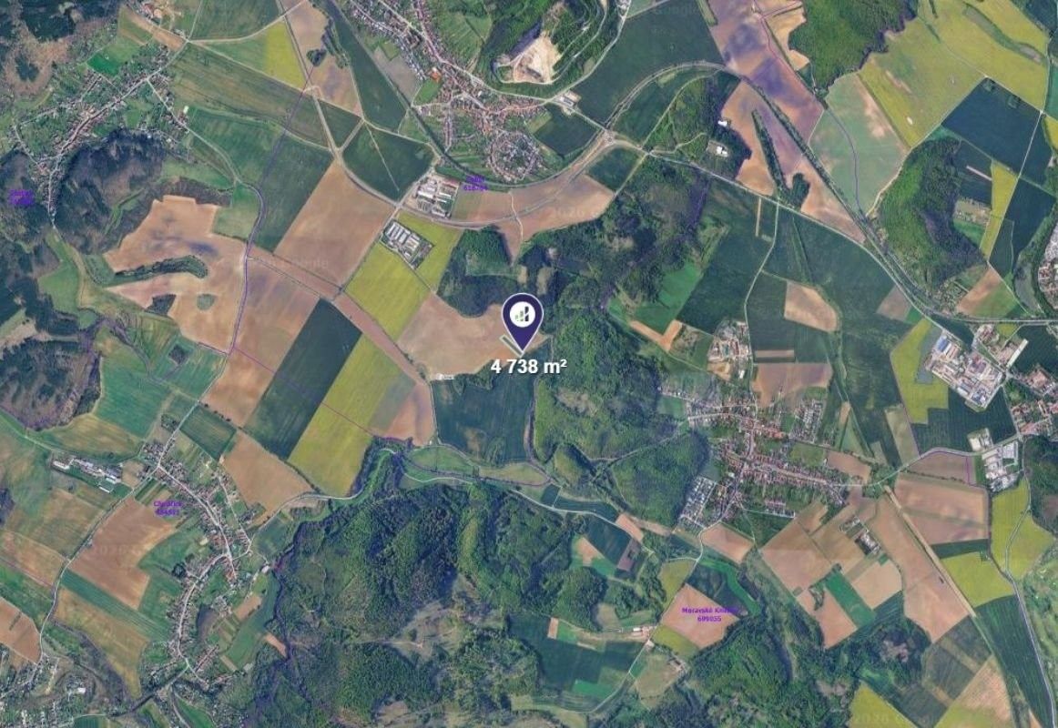 Zemědělské pozemky, Čebín, 4 738 m² - 2