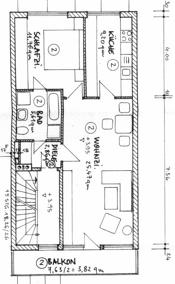 2+1, Margaretenstr., 46a Krailling Krailling Bayern 82152, 60 m² - 2