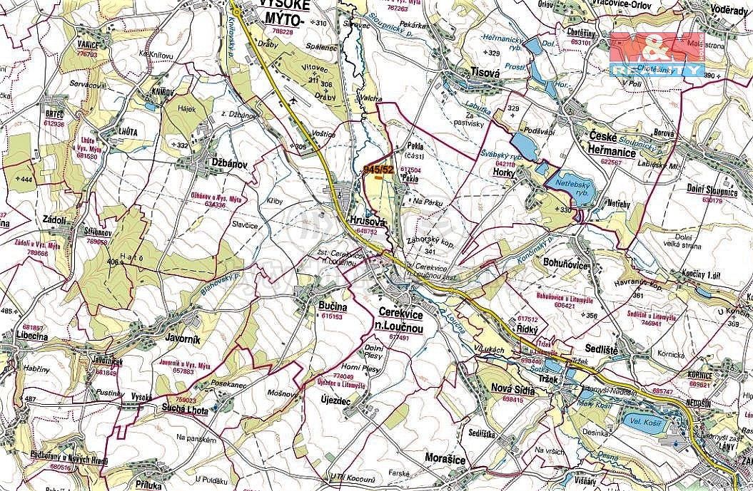 Prodej louka - Cerekvice nad Loučnou, okres Svitavy, Pardubický kraj - 5