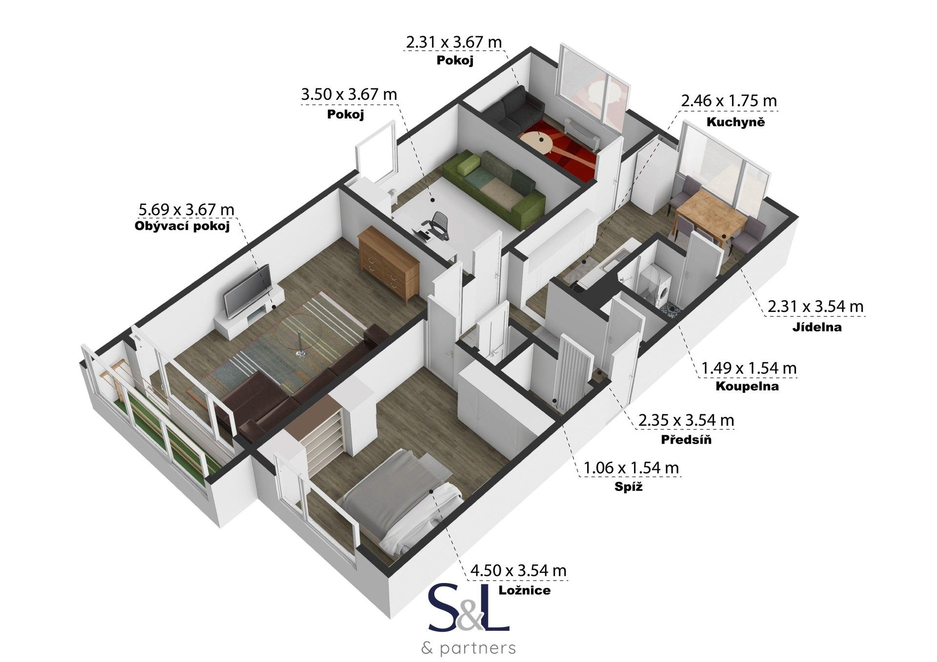 Byt 4+1 · 84 m² · 5. května, Česká Kamenice - 3