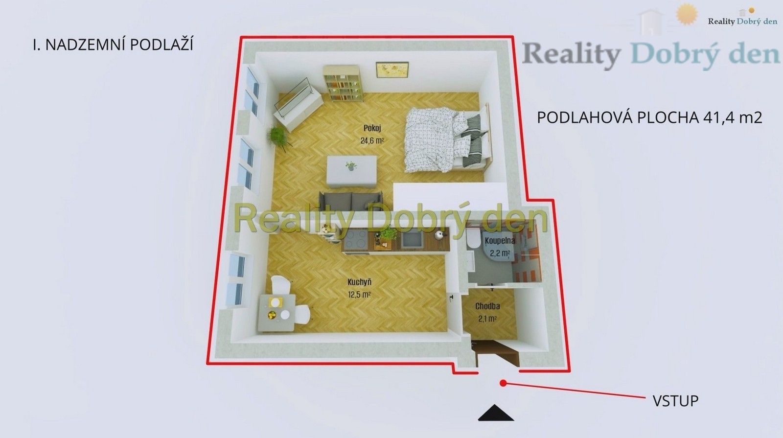 Pronájem byt 1+1 - Mánesova, Opava, 42 m²