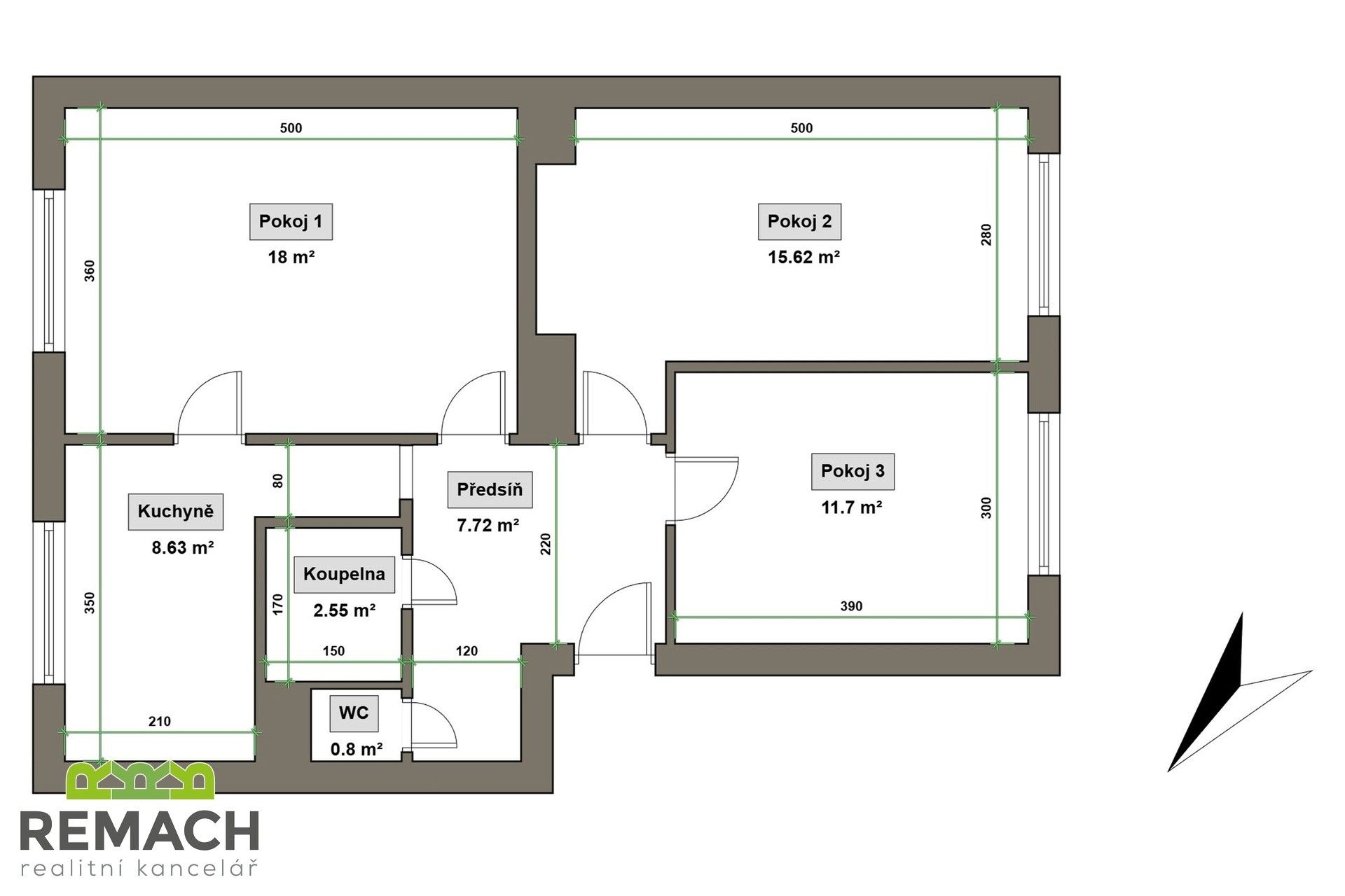 Byt 3+1 · 67 m² · Kněžpole - 2