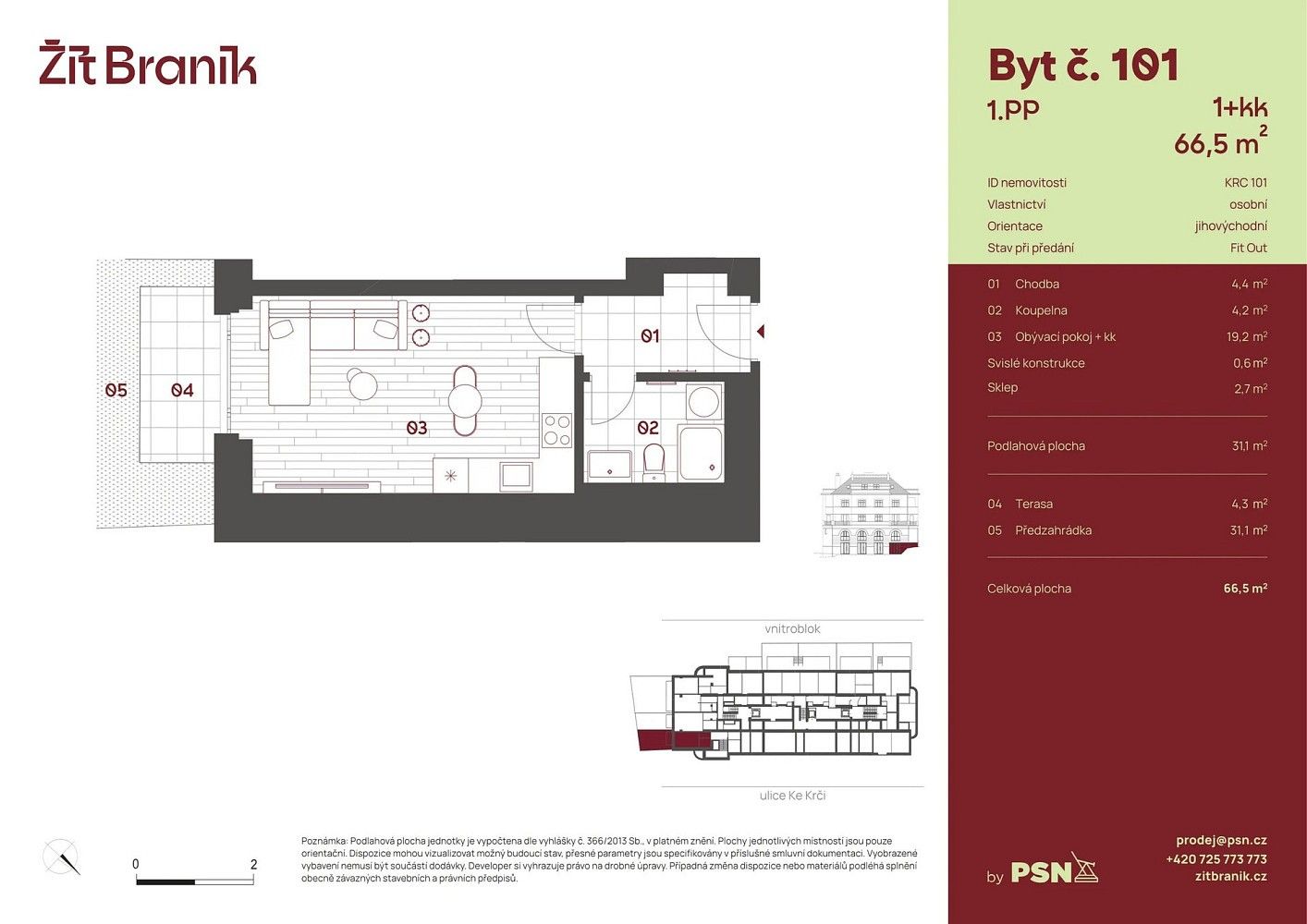 1+kk, Praha - Braník, okres Praha 4, Hlavní město Praha, 31 m² - 2