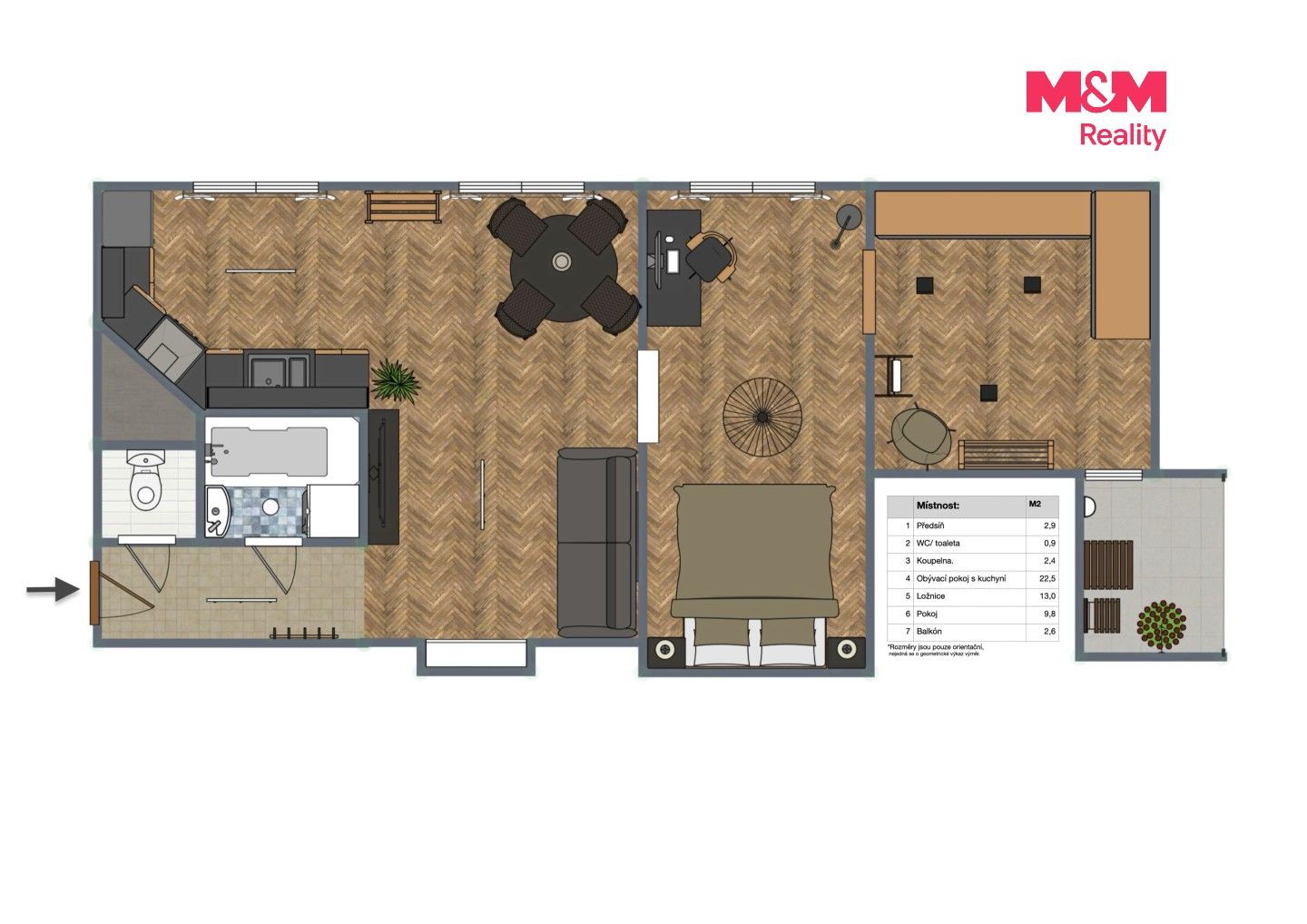 Prodej byt 2+1 - Krumlovská, Praha, 51 m² - 5
