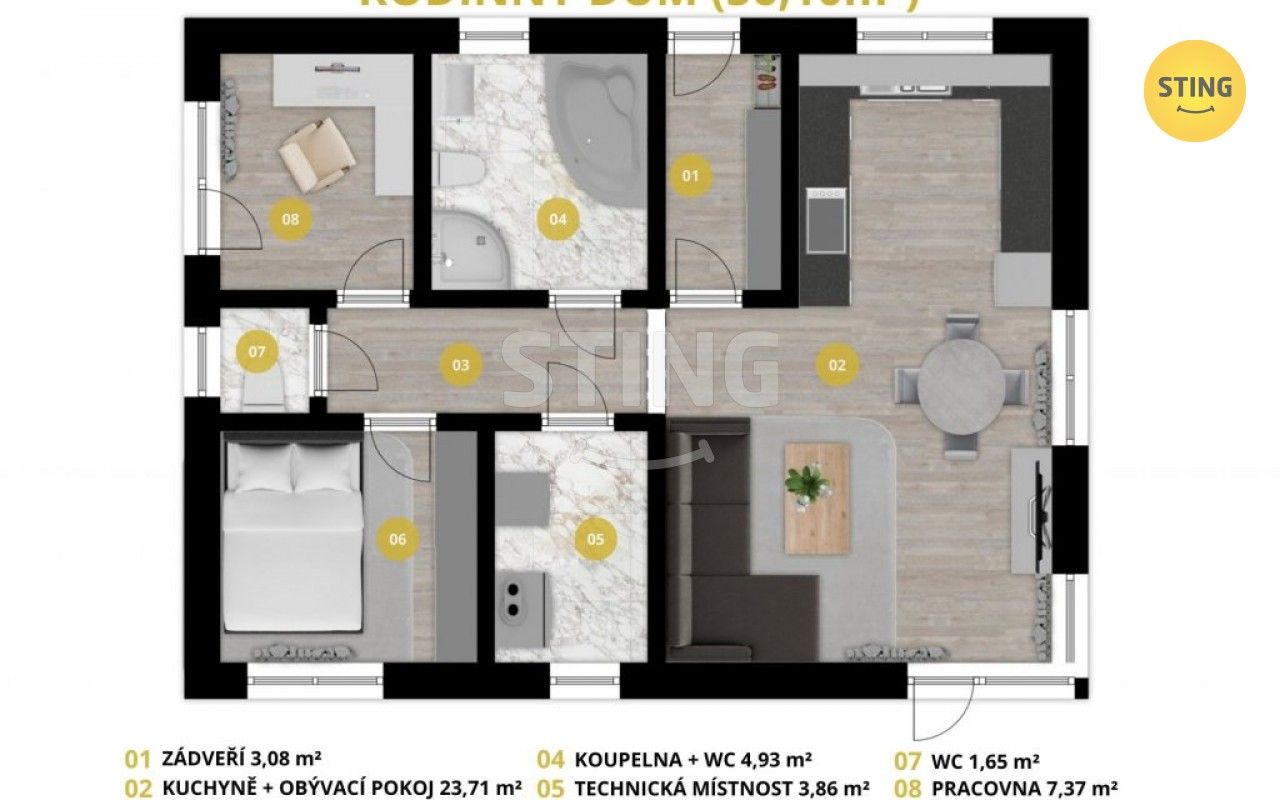 Rodinné domy, Bítov, 56 m²