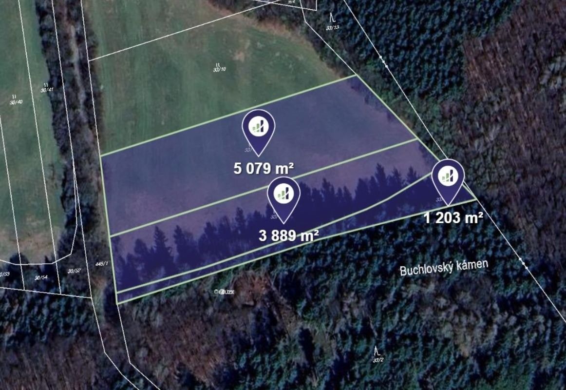 Louky, Staré Hutě, 10 171 m²