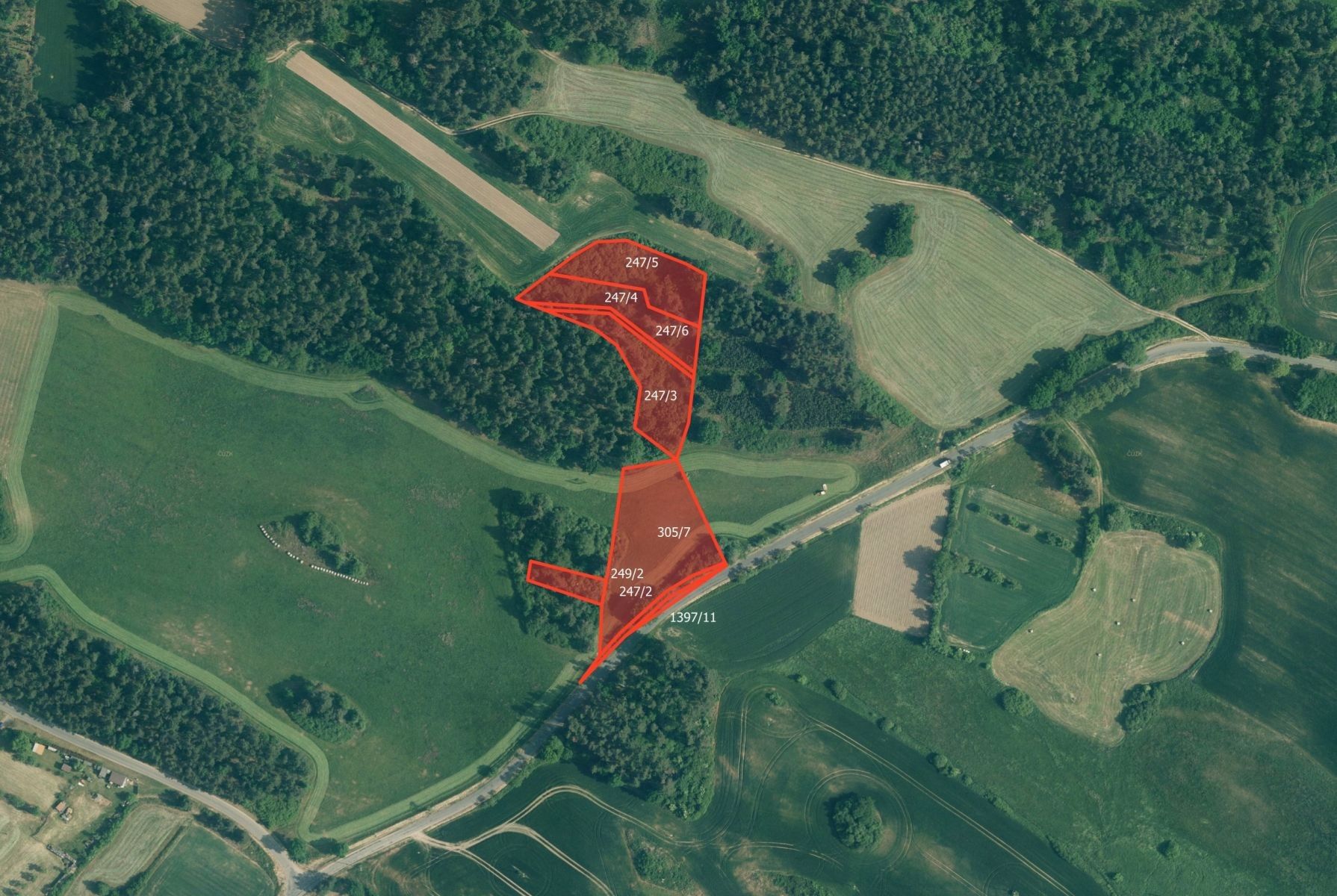 Prodej zemědělský pozemek - Komušín, Horažďovice