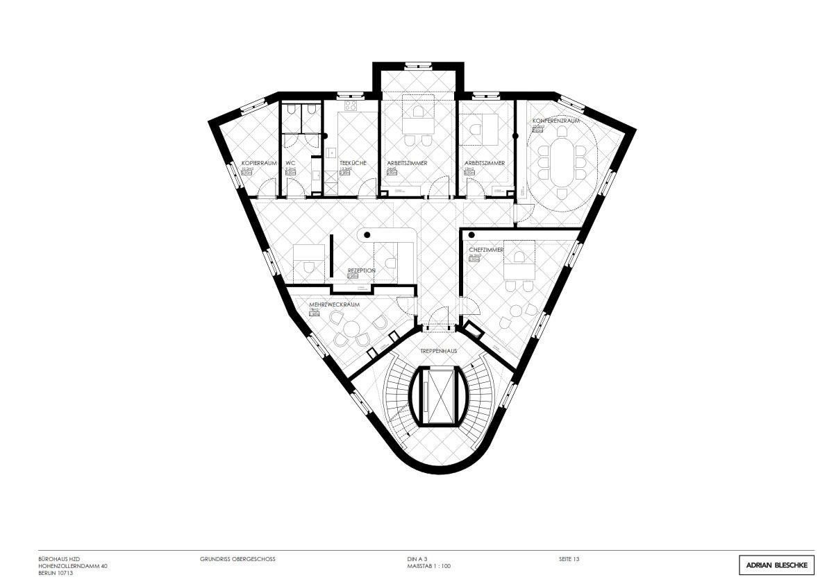 Kanceláře, Hohenzollerndamm Berlin Wilmersdorf Berlin 10713, 193 m² - 2