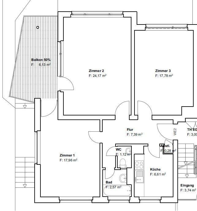 3+1, , Bádensko-Württembersko, 84 m² - 2