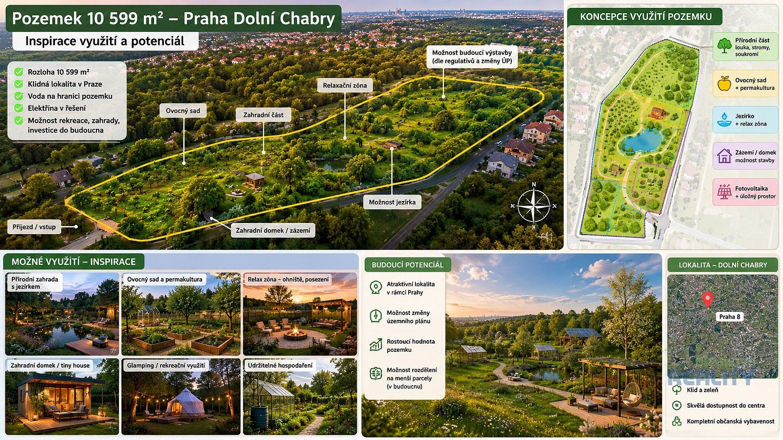 Prodej zahrada - Praha - Dolní Chabry, Hlavní město Praha - 2