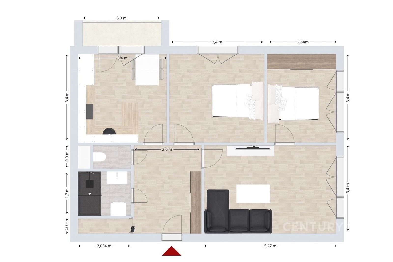 Prodej byt 3+1 - Okružní, Český Těšín, 65 m²