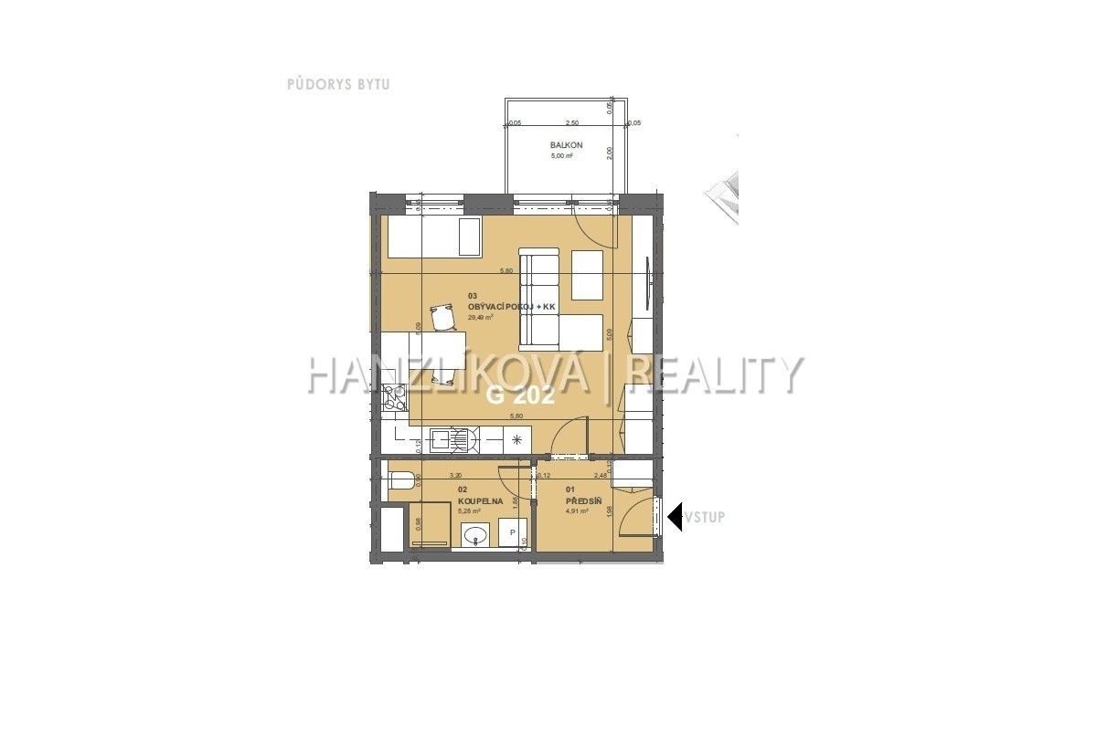 1+kk, České Vrbné 2407, České Budějovice 2, 40 m² - 2