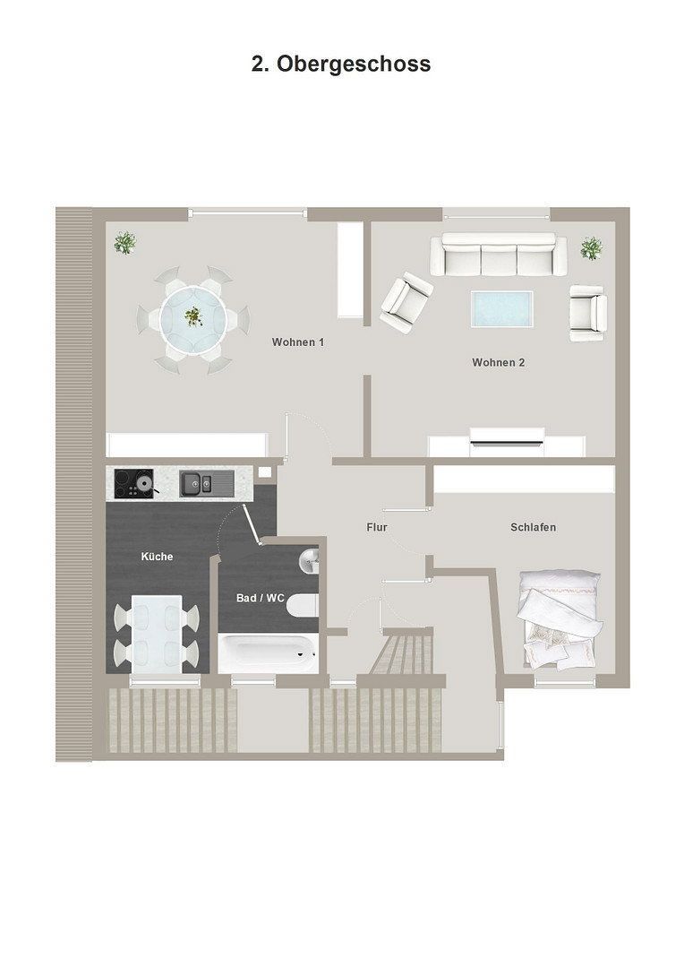 3+1, Saurengreinswinkel 7 Augsburg Innenstadt Bayern 86150, 50 m² - 1