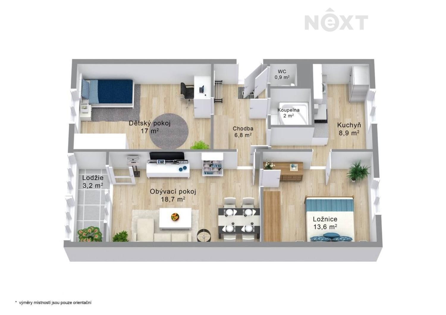 Prodej byt 3+1 - Osadní 671, Chodov, 68 m²