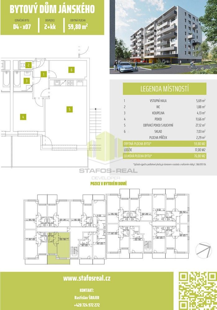 2+kk, Janského, Olomouc - Povel, 60 m² - 2