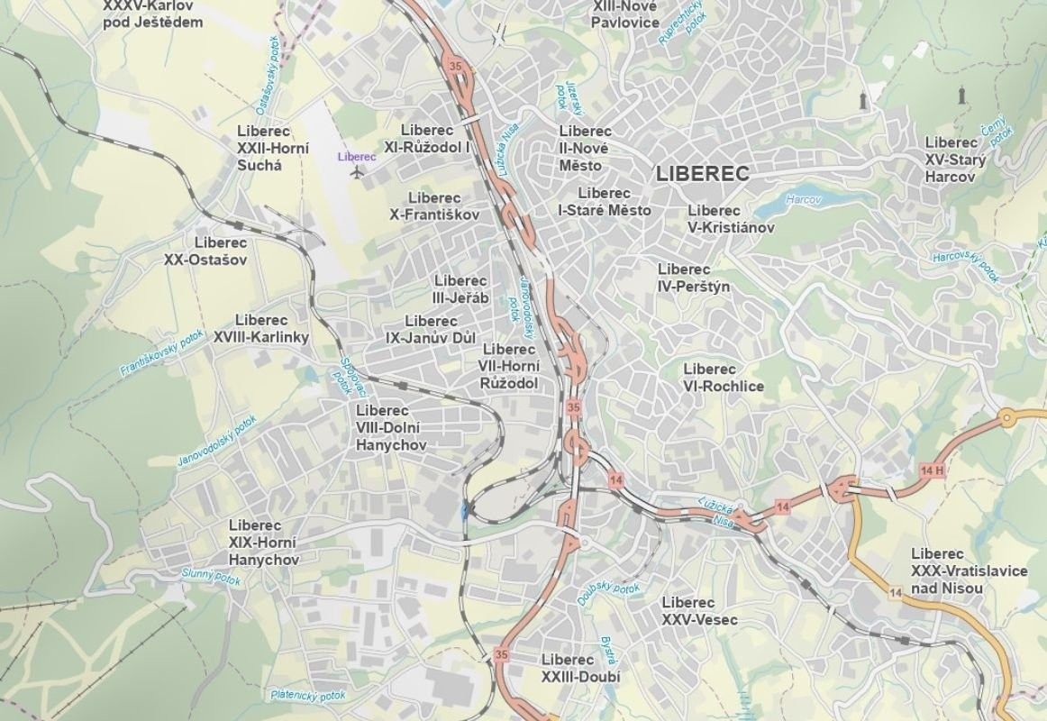 Komerční pozemek · 3 648 m² · Liberec - 3