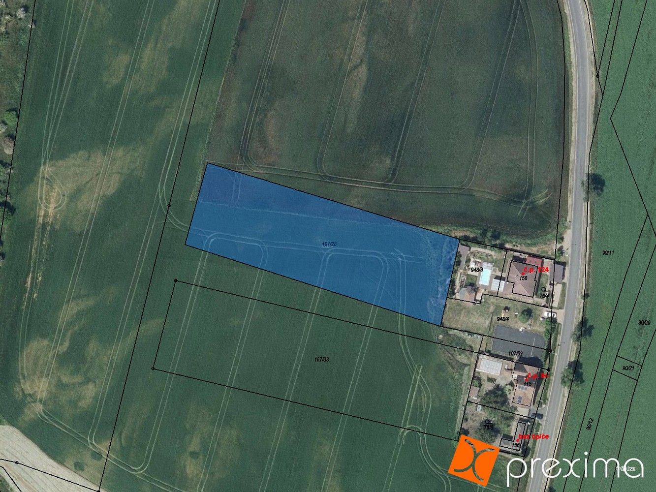 Zemědělský pozemek, 1 238 m²
