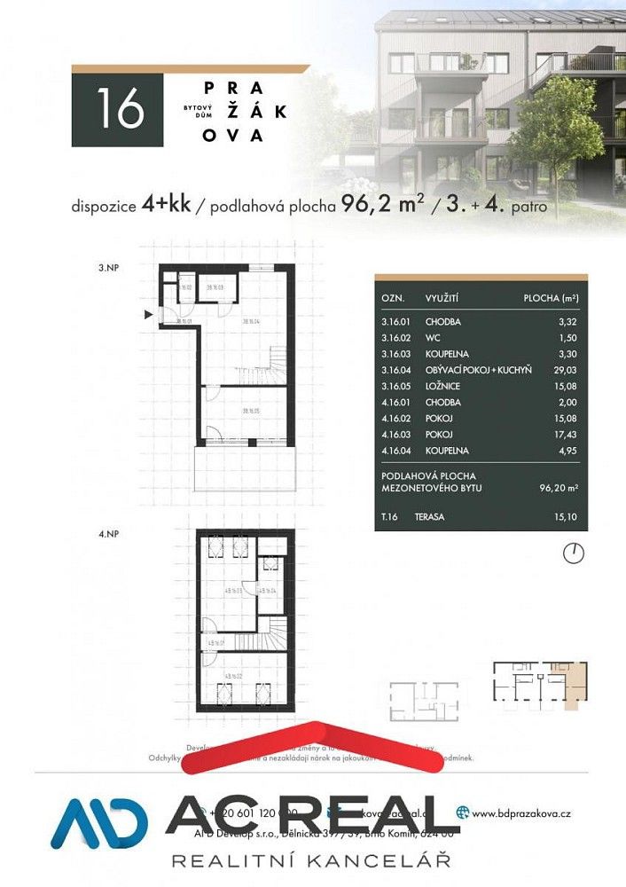 Prodej byt 4+kk - Brno - Horní Heršpice, okres Brno-město, Jihomoravský kraj, 96 m² - 2