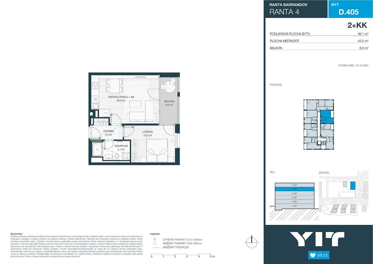 Prodej byt 2+kk - Praha - Hlubočepy, okres Praha 5, Hlavní město Praha, 43 m² - 2