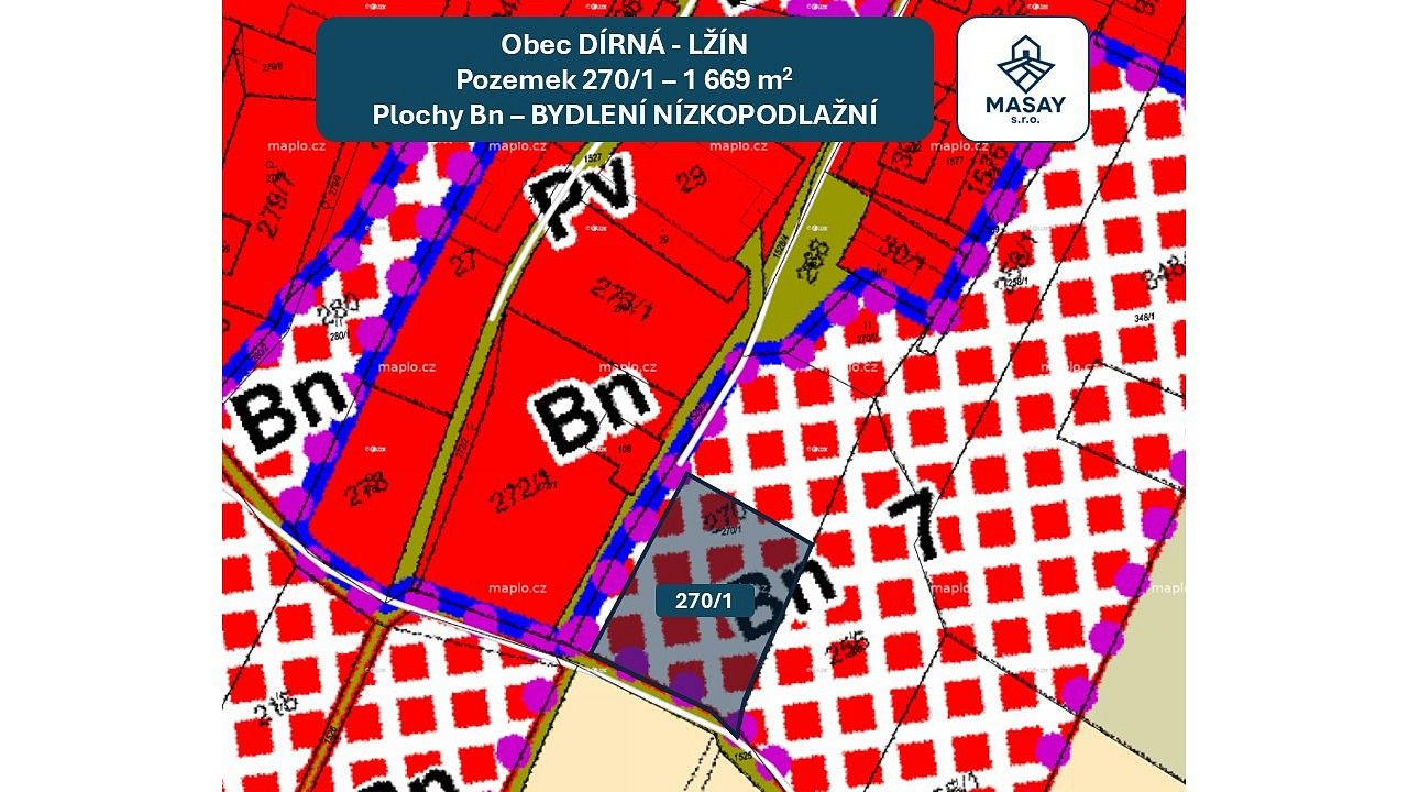Pozemky pro bydlení, Dírná - Lžín, okres Tábor - 2