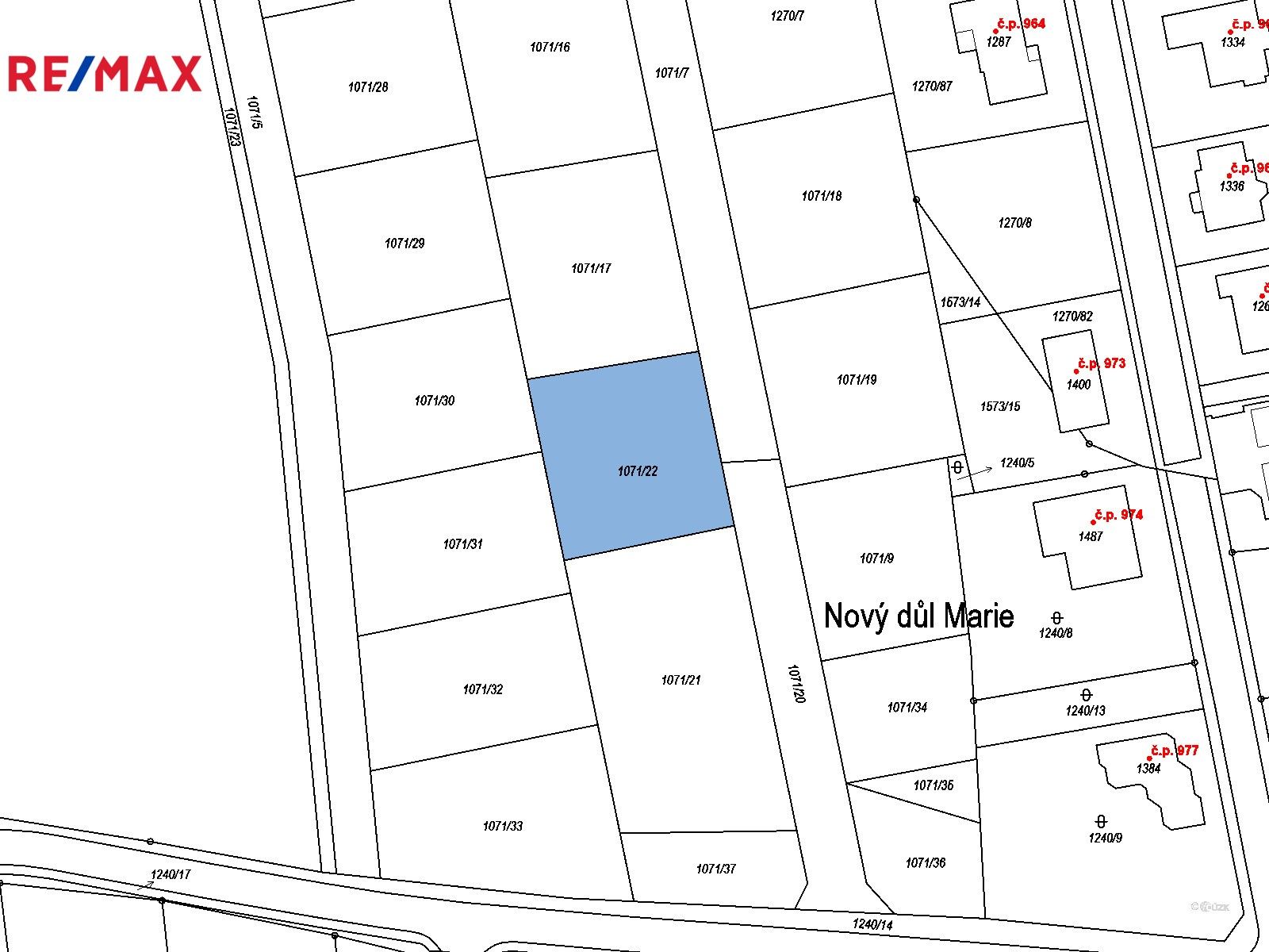 Pozemky pro bydlení, Lom, 938 m²