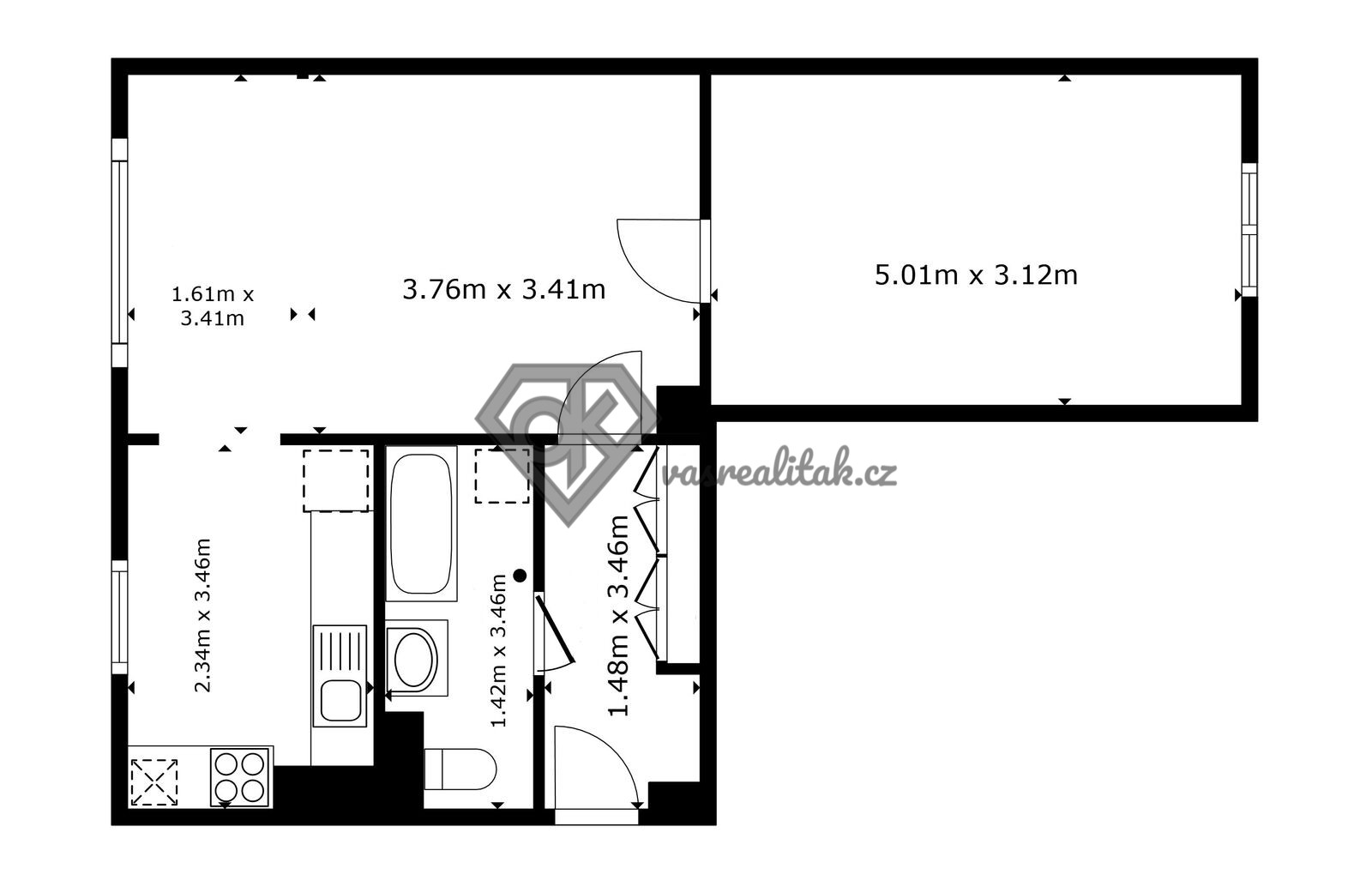 2+1, Dukelská 320, Ústí nad Orlicí Hylváty, 52 m² - 2