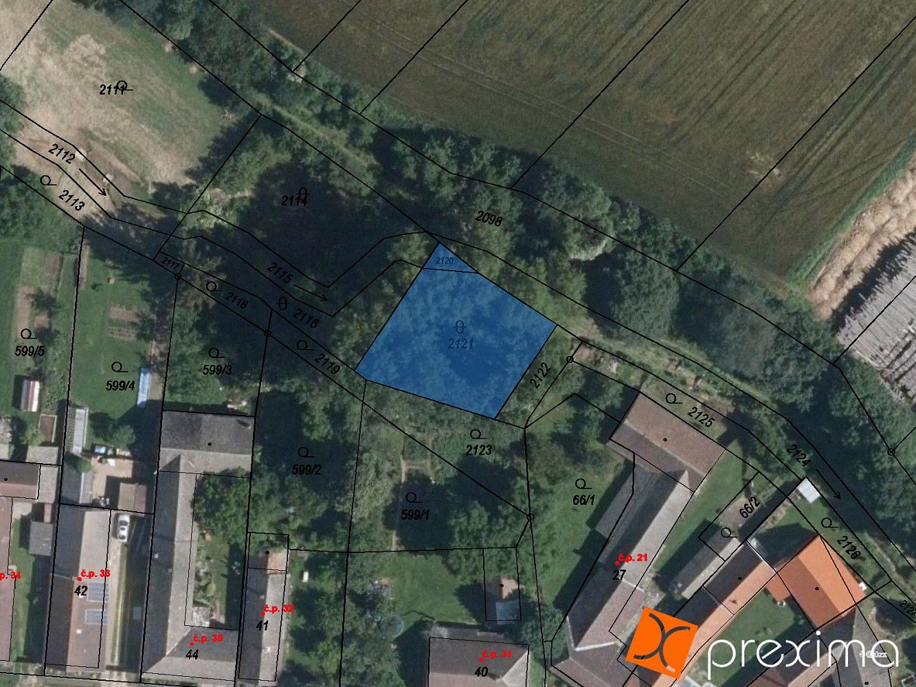 Pozemky pro bydlení, Budíškovice, okres Jindřichův Hradec, Jihočeský kraj - 1