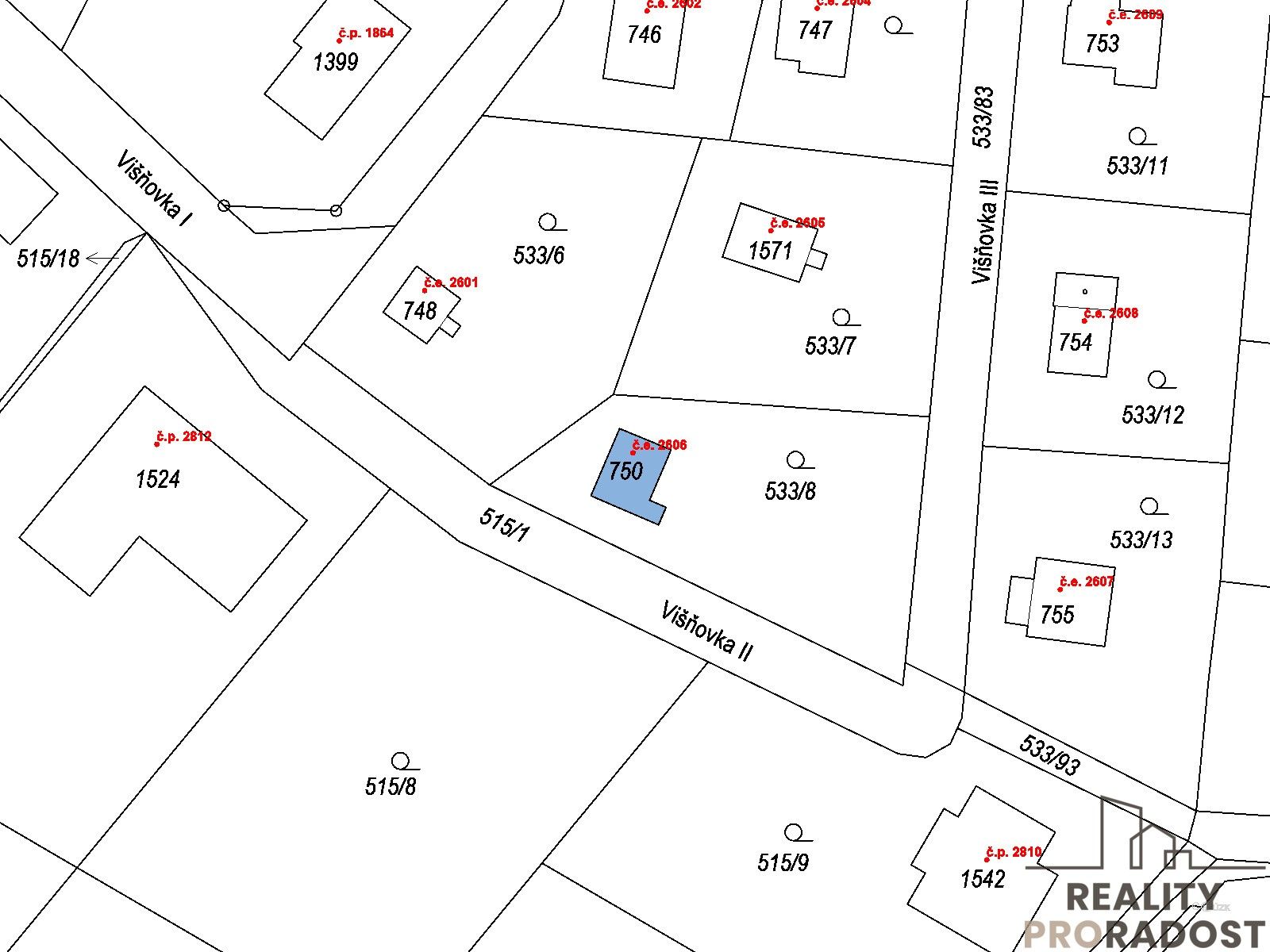 Pozemek pro bydlení, 602 m²