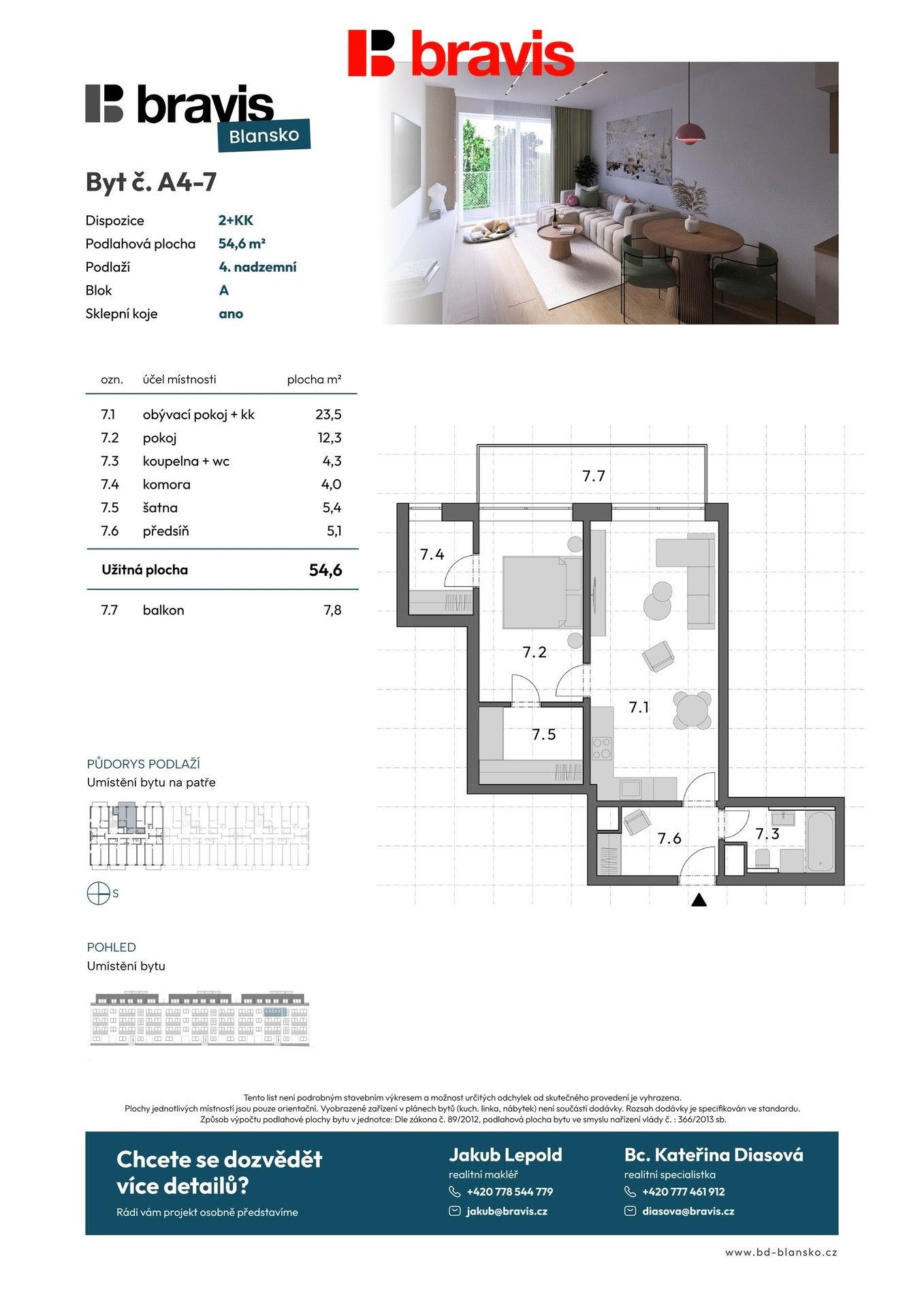 Prodej byt 2+kk - Zborovec, Blansko, 55 m² - 5
