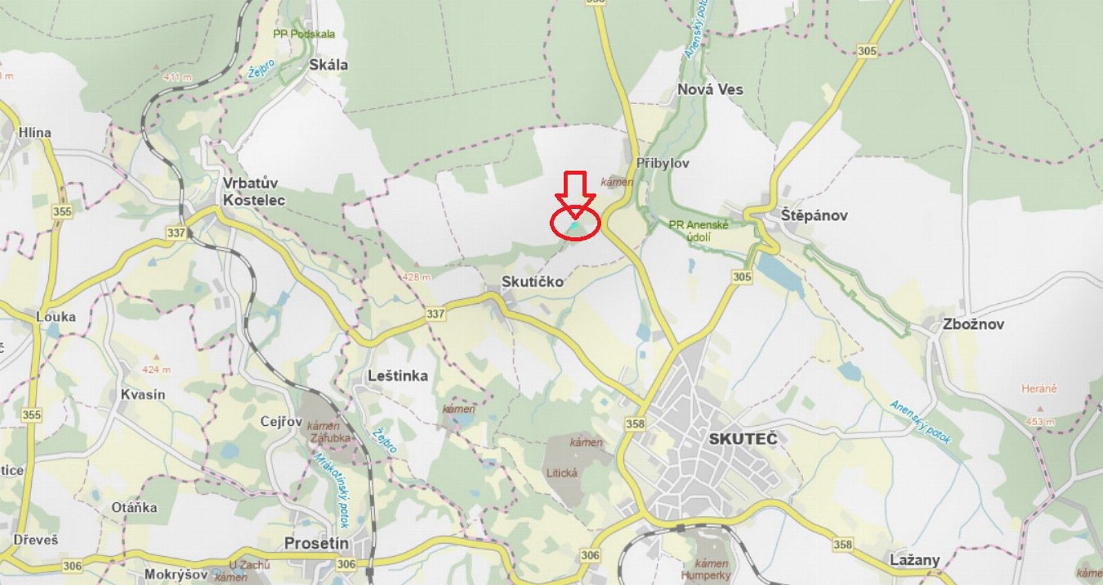 Prodej les - Skuteč - Šluknov, okres Chrudim, Pardubický kraj - 5