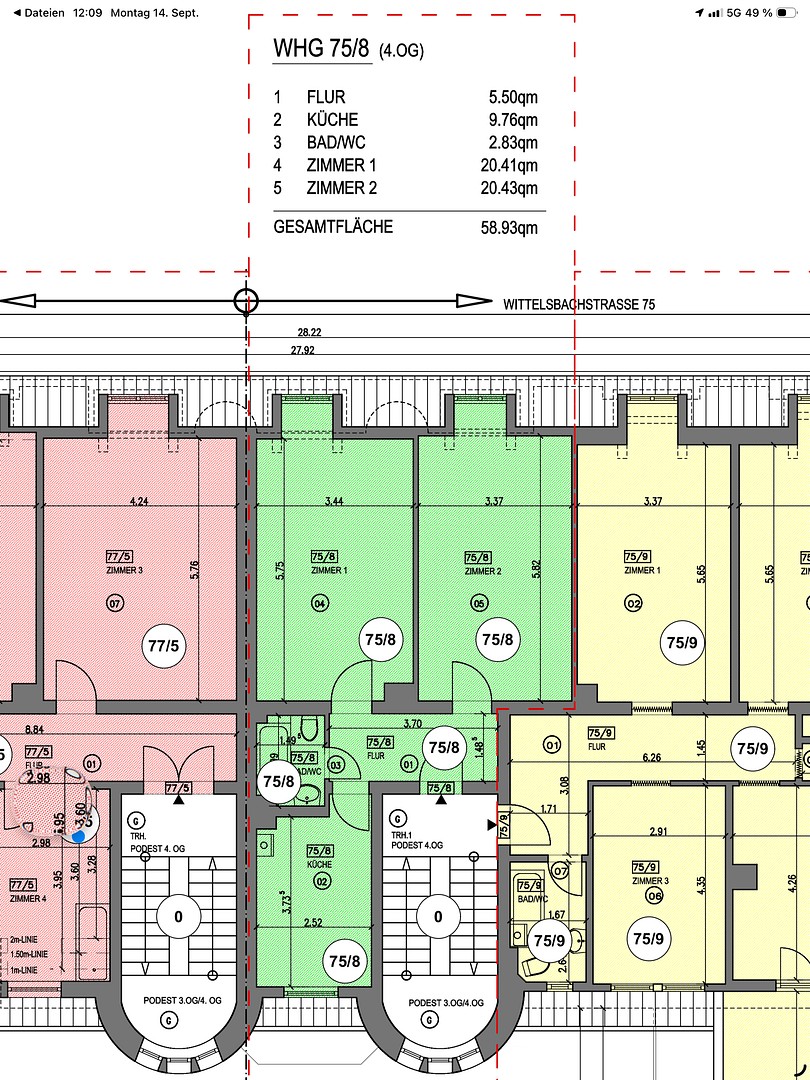 2+1, Wittelsbachstraße 75 Ludwigshafen Mitte Rheinland-Pfalz 67061, 59 m² - 2
