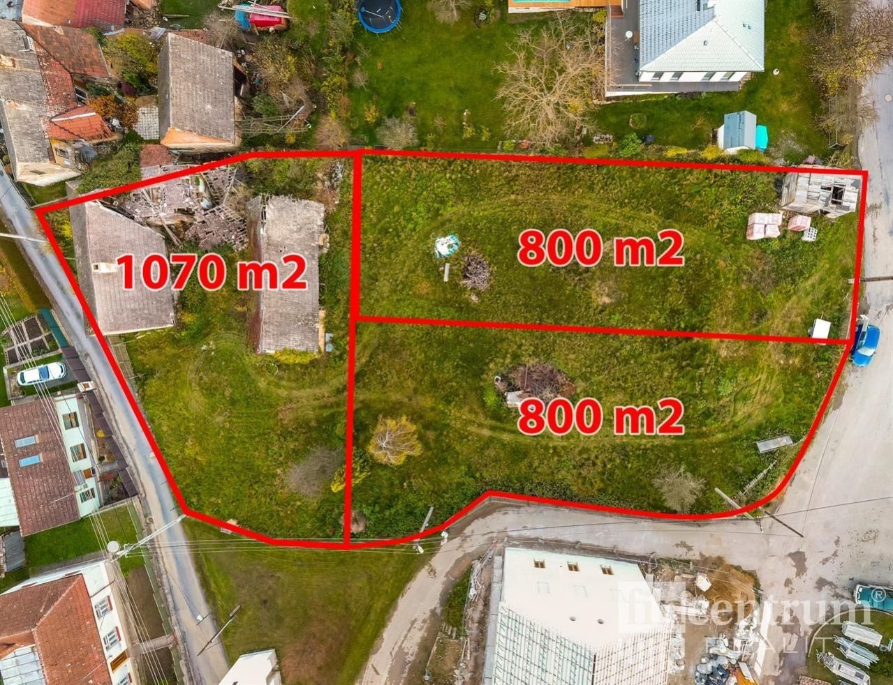 Pozemky pro bydlení, U zvoničky, Přibyslavice, 1 070 m²