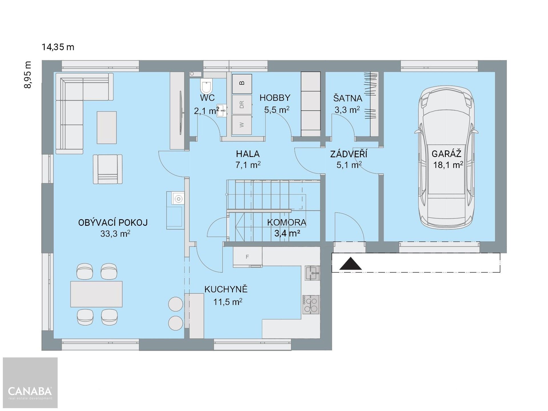 Prodej rodinný dům - Káraný, 181 m² - 5