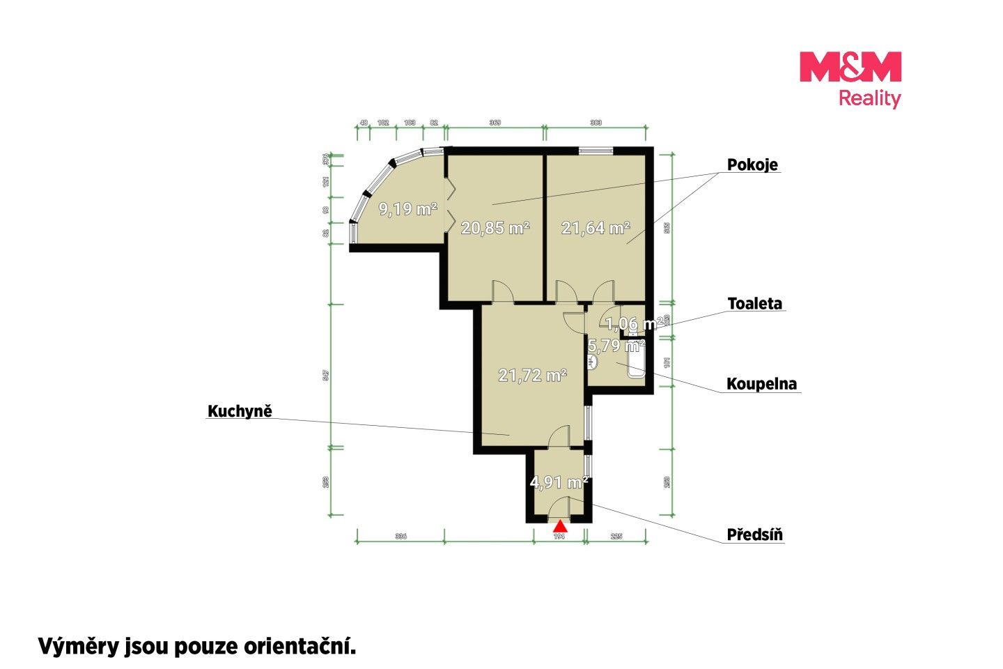 Byt 2+1 · 83 m² · Goethova, Plzeň - 2