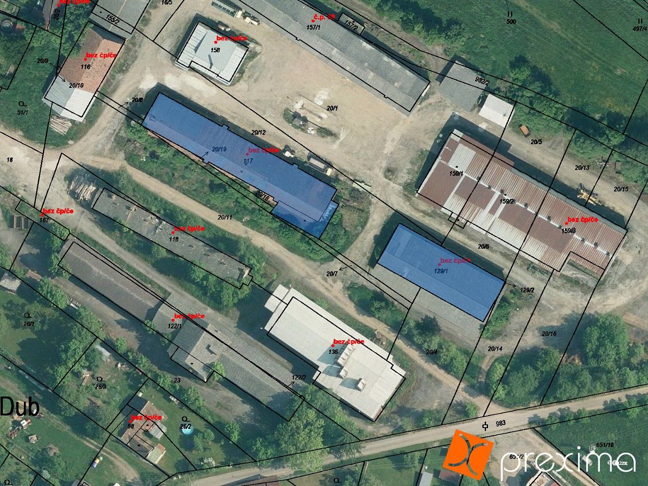 Zemědělské objekty, Dub, okres Prachatice, Jihočeský kraj, 1 500 m² - 1